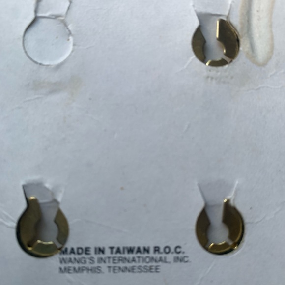 Vintage Light Weight Brass Tone Metal Button Covers Set of 3 - Picture 3 of 3